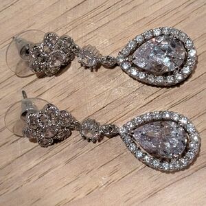 Elegant Silver Teardrop Earrings